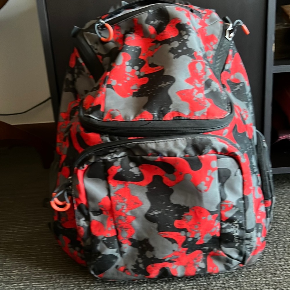 Embark Red camouflage Utility School Travel Backpack Reflective Bands